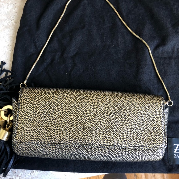 Zac Posen gold leather clutch - Picture 2 of 5